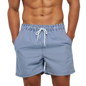 Männer Badehosen Motivprint Schnelltrocknende Badekleider Kordelzug Strandkleidung,Farbe:Blau,Größe:L