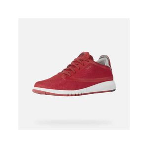 Geox U AERANTIS D - KNITTED TEXT. Herren Sneaker low in Rot, Größe 44