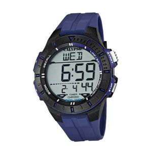 Calypso Kunststoff PUR Herren Uhr K5607/2 Armbanduhr blau Digital D2UK5607/2