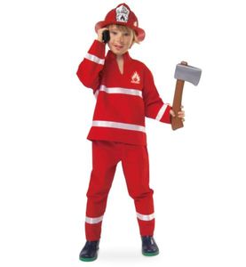 Požiarnik červený - Kostým 2-dielny - Detský (Veľkosť 128)