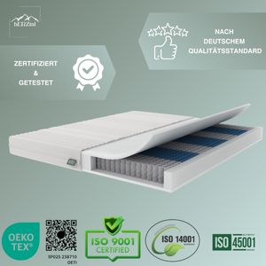 Matratze 160x200cm - Taschenfederkernmatratze 160x200 , Höhe 17cm - H2/H3 - 7 Zonen