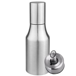 Öl Flasche Edelstahl Öl & Essig Spender Ölbehälter Auslaufsicher Ölflasche, Liquid Zutatenspender Flasche Staubdicht（500 ml）