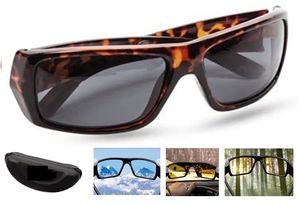 GKA HD Polar View polarisierte Sonnenbrille Leo braun für Damen & Herren mit Magnet und Brillenetui