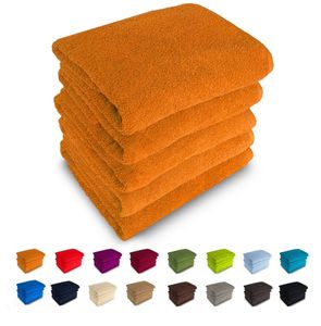 500g/m2 Handtuch 100% Baumwolle Frottee 50x100 Nr 15 orange