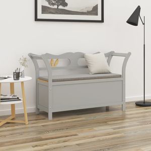 vidaXL Lavica sivá 107x45x75,5 cm Masívne jedľové drevo