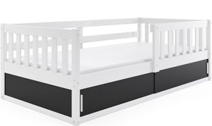 Interbeds Kinderbett Smart 80x160cm mit Lattenrost und Stauraum unter Bett, ohne Matratze