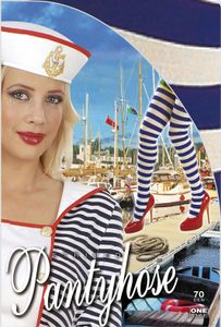 W WIDMANN MILANO Party Fashion - Strumpfhose, gestreift, 70 DEN, Halloween, Faschingskostüme