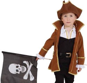 Kinder Kostüm Pirat in braun zu Karneval Fasching Gr.128