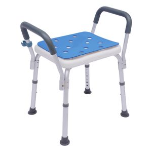 Sprchová židle Sprchová stolička s opěradlem Sprchová pomůcka Výškově nastavitelná 150kg Koupelnová židle Koupelnová stolička