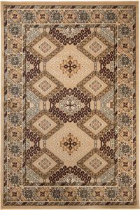 Mazovia Teppich Vintage - Wohnzimmer, Schlafzimmer, Esszimmer, Büro - Kurzflor - Rechteckig - Motiv Traditioneller Orientalisch - 200x300 cm