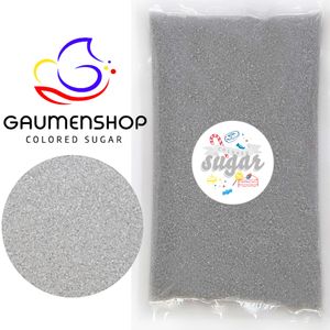 Bunter Zucker Silber - Grau 100g
