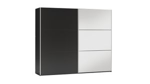 Schiebeschrank VIGO 250 cm , Spiegel Kleiderschrank Schiebetürenschrank , ( SCHWARZ )