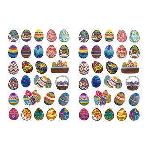 Oblique Unique Ostereier Sticker 54 Eier Aufkleber für Ostern Deko Osterdekoration zum Scrapbooking Basteln