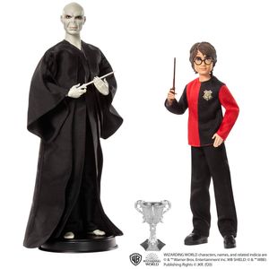 Harry Potter Geschenkset für Sammler mit Voldemort-Puppe und Harry Potter-Puppe