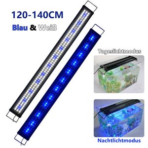 Lumiereholic 120CM LED Aquarium Beleuchtung Aufsetzleuchte Licht Blau+ Weiß ,Für 120-140CM Aquarium