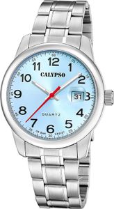 Calypso K5872/3 Herrenuhr Quarz Stahl/Hellblau
