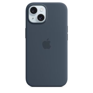 Apple iPhone 15 Silikon Case mit MagSafe Sturmblau iPhone 15