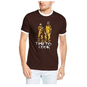Touchlines Herren T-Shirt Breaking Bad , Kontrast Braun/Weiss, S