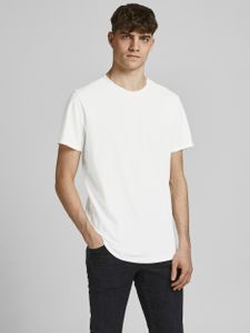 JACK & JONES T-shirt Herren Baumwolle Weiß GR64637 - Größe: L