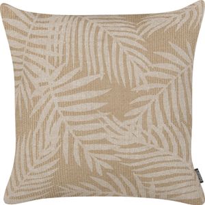 BELIANI Poduszka dekoracyjna beżowa jutowa 45 x 45 cm naturalna boho styl poszewka