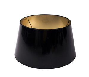 Designer-Lampenschirm-Schwarz-rund-konische Form Ø 25cm innen Gold