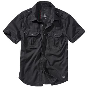 Brandit Pánska vintage košeľa s krátkym rukávom BD4024 Black L