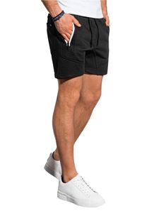 Ombre Herren Sweatshorts | sportliche Kurze Hose aus weichem Jersey | Größen S-XXL | 4 Farben | 65% Baumwolle, 35% Polyester W240 Schwarz L