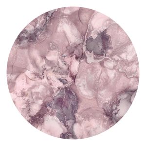 Runde Tapete selbstklebend - Farbexperimente Marmor Violett, Größe HxB:225 × 225 cm, Material:Selbstklebend