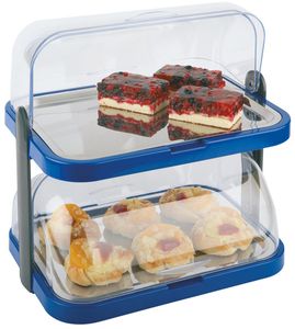 APS Buffet-Vitrine DOPPELDECKER blau