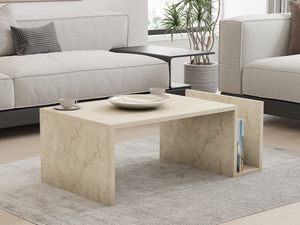 Skye Decor, Memo - Travertine, Travertin, Couchtisch, 86,8 x 32,4 x 50 cm, 100 % MELAMINBESCHICHTETE SPANPLATTEN