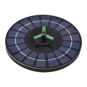6W bunte Solarbrunnenpumpe mit 360 ¡ã drehbarer Duese RGB-LED-Licht-Solarwasserpumpe mit automatischer Batterieabschaltung 9-Zoll-Schwimmbrunnen fuer Vogeltraenke, Garten, kleiner Teich