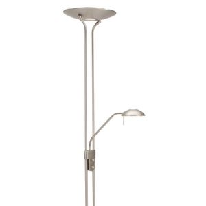 Steinhauer stojací lampa Biron 2 světla stříbrná matná 52x27cm