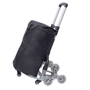 Nákupní vozíky Univerzální kolečka Schodišťový vozík s černou nepromokavou plátěnou taškou