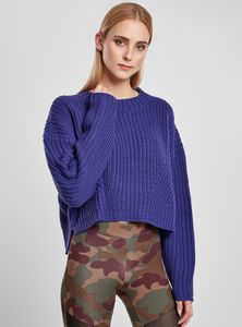 Urban Classics Damen Pullover Ladies Wide Oversize Sweater Bluepurple-M