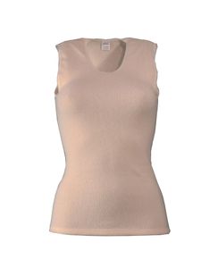 wobera Angora Damen-Unterhemd ohne Arm oder Tanktop oder Tanktop und 50% Angora, 30% Schurwolle und 20% Polyamid (Gr. M, Farbe: beige)