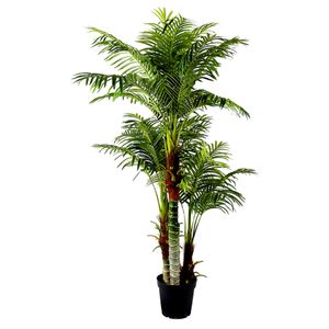 Große Künstliche Palme mit 3 Stämmen 180 cm Kunstpflanze Zimmerpflanze XXL