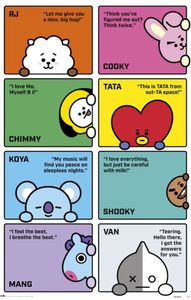BT21 - Characters - Poster Druck - Größe 61x91,5 cm