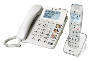 Geemarc AmpliDECT COMBI 295 Combo Seniorentelefon schnurgebunden 30 dB (+Anrufbeantworter+ ) und Zusatz-Dect-Telefon - Deutsche Version