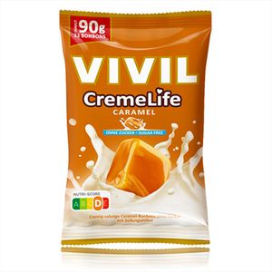 VIVIL Creme Life Caramel Sahnebonbons ohne Zucker | 90g