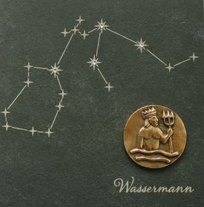 Wandrelief Sternzeichen Wassermann Schiefer Swarovski