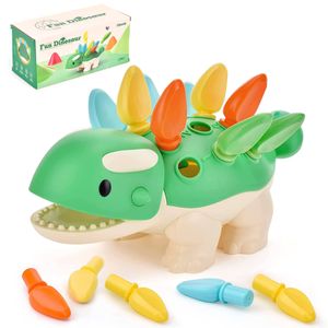 Dinosaurus Motor Activity Toy Baby Plug-in Montessori Toy Year Toddler Learning Toy pro chlapce a dívky