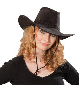 RUBIE'S Faschingsaccessoire - Cowboy Wildlederoptik, in schwarz
