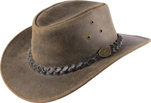 SCIPPIS  FLEETWOOD Lederhut Knautschbar Westernhut Australien Hüte Herrenhut vintage brown M