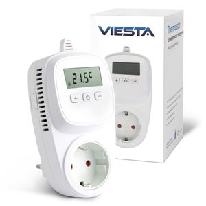 Viesta TH10 Thermostat Thermostatstecker Steckdosenthermostat für Infrarotheizung Heizpaneele Heizung