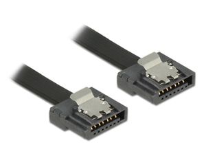Delock 83839 SATA-Kabel Delock SATA III -> SATA St/St 0.20m FLEXI schwarz