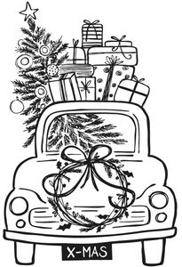 Stempel "Driving Home For Christmas"