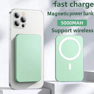 MagSafe Akku Powerbank für Original Apple iPhone 12 13 14 15 Pro Plus Max Kabellos Magnetisch - 5000mAh Mintgrün