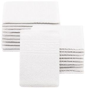 Waschhandschuhe 20er Set, Baumwollmix, weiß, 16x22 cm