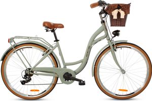 Goetze Citybike Mood 28 Zoll, 7-Gang Shimano, Tiefeinstieg, Damenfahrrad inkl. Rattan-Korb Goetze Citybike Mood 28 Zoll, 7-Gang Shimano, Tiefeinstieg, Damenfahrrad inkl. Rattan-Korb