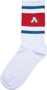 Urban Classics TB5638 | College Team Socks Ponožky pre vysokoškolákov - farba: bottlegreen/hugered/white - veľkosť: 47-50